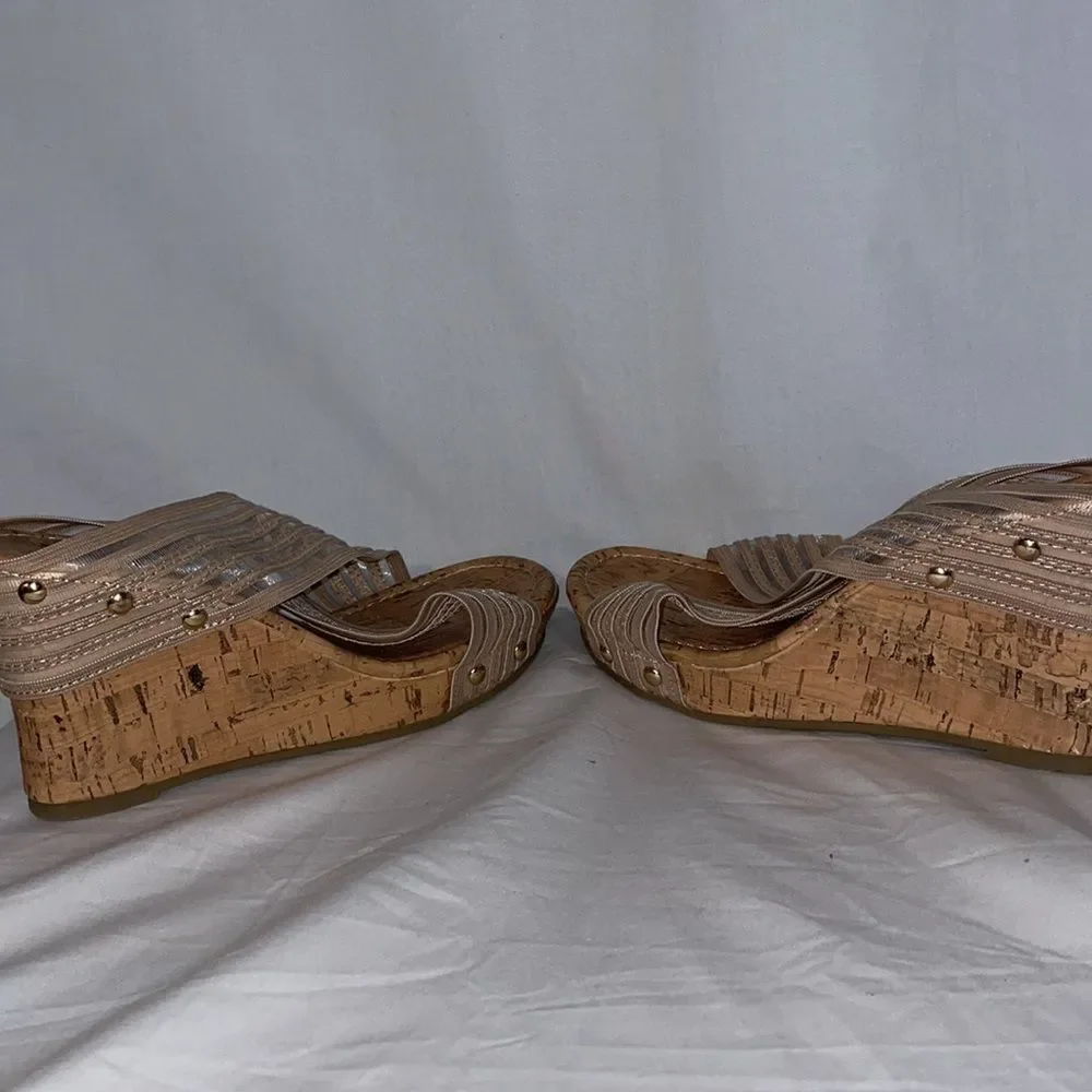 Canyon river blue wedge heels